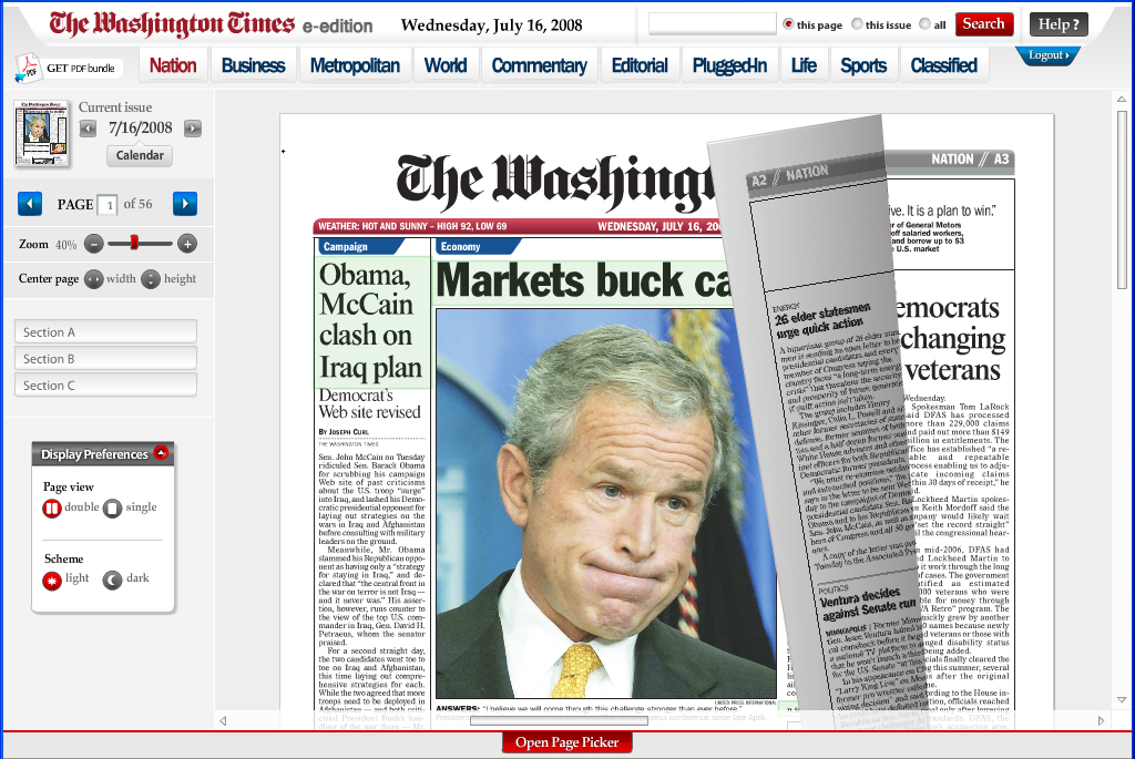 The Washington Times e-edition The Washington Times e-edition